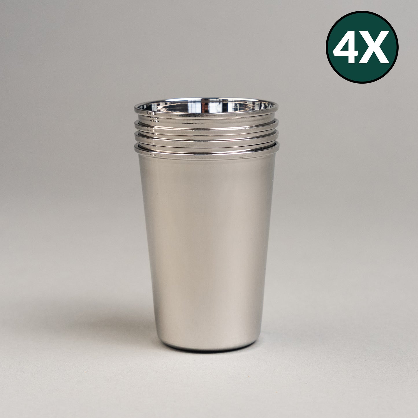 Stainless Steel Drinking Cup (Set of 4)