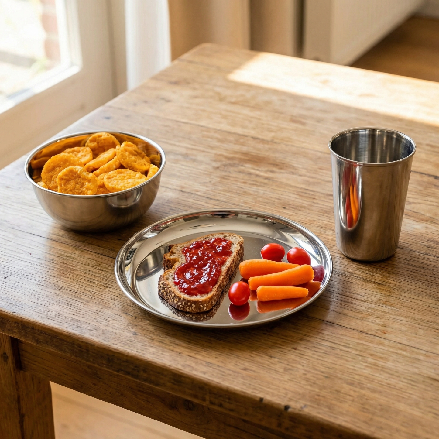 Roestvrijstalen (RVS) Camping Set (4 Personen)