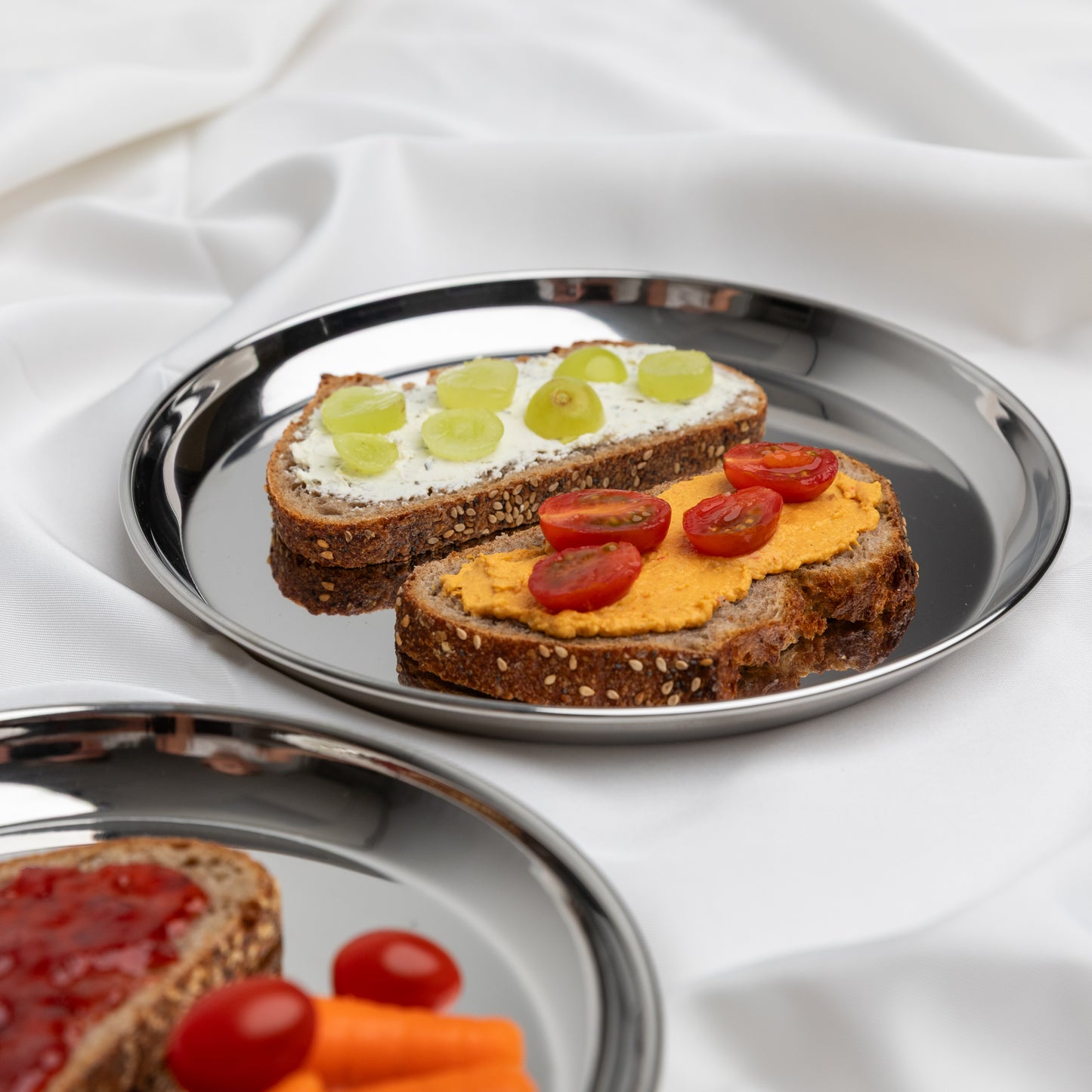 Stainless steel meal plates