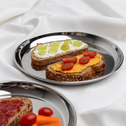 Stainless steel meal plates