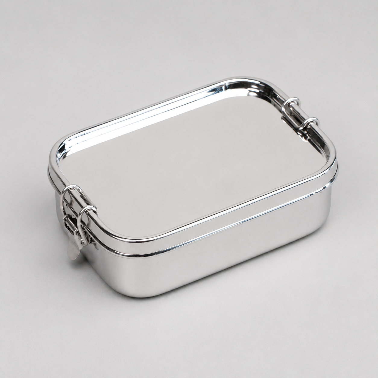 Grande boîte repas étanche en inox avec séparateur