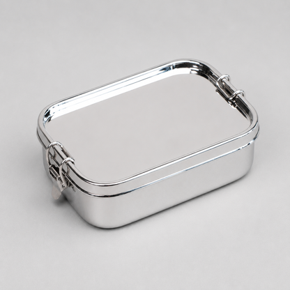 Grande boîte repas étanche en inox avec séparateur