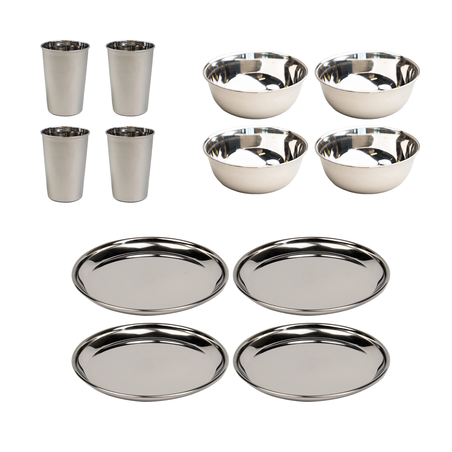 Stainless Steel Camping Set (4 Persons)