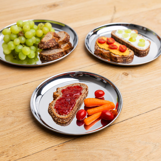 Stainless steel meal plates