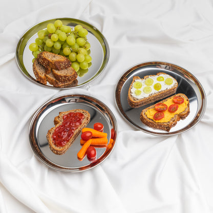 Stainless steel meal plates