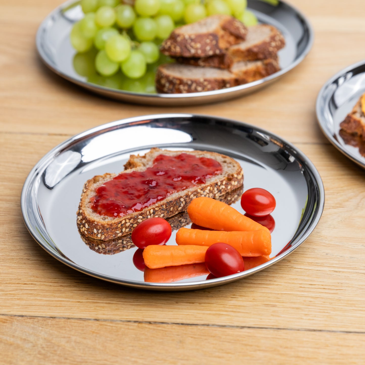 Stainless steel meal plates