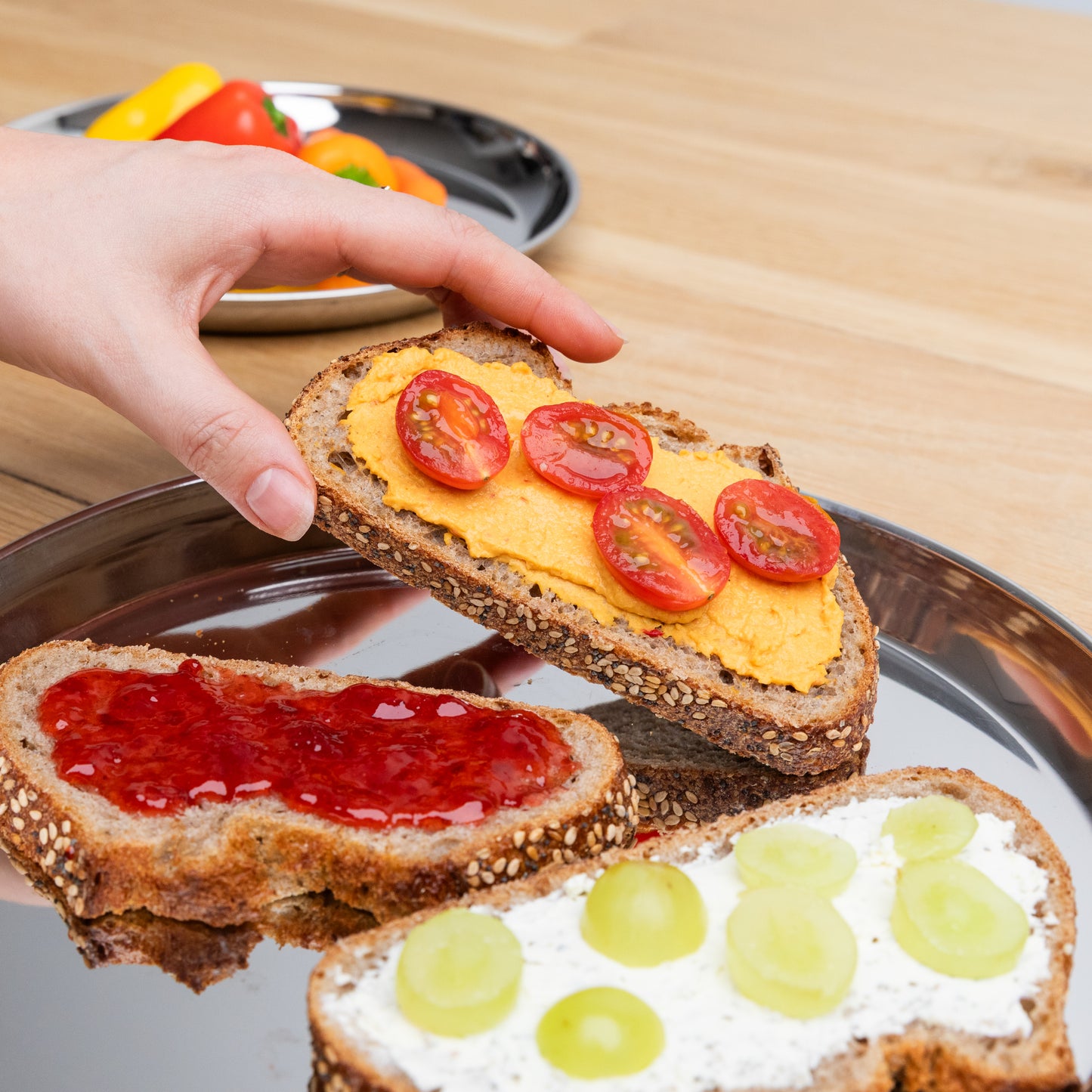 Stainless steel meal plates