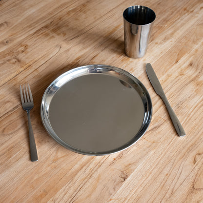 Stainless steel meal plates