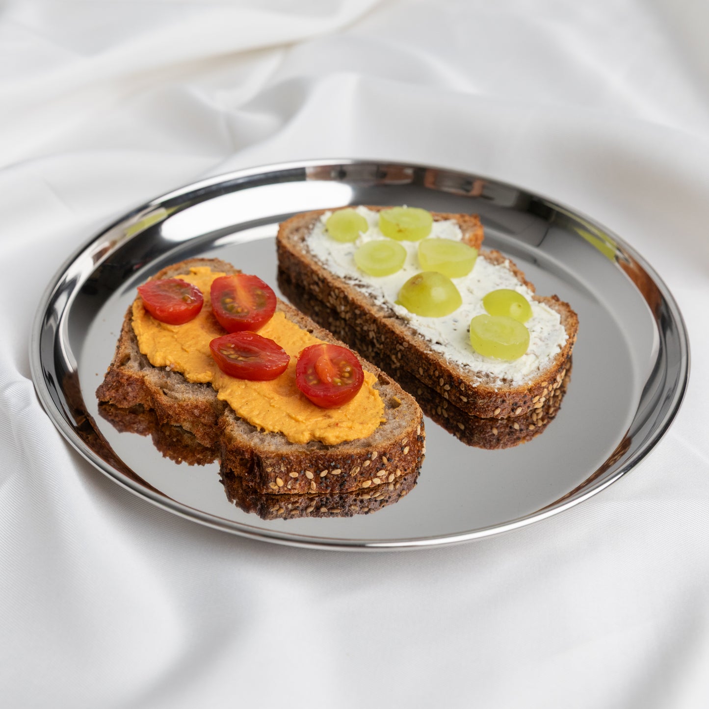 Stainless steel meal plates