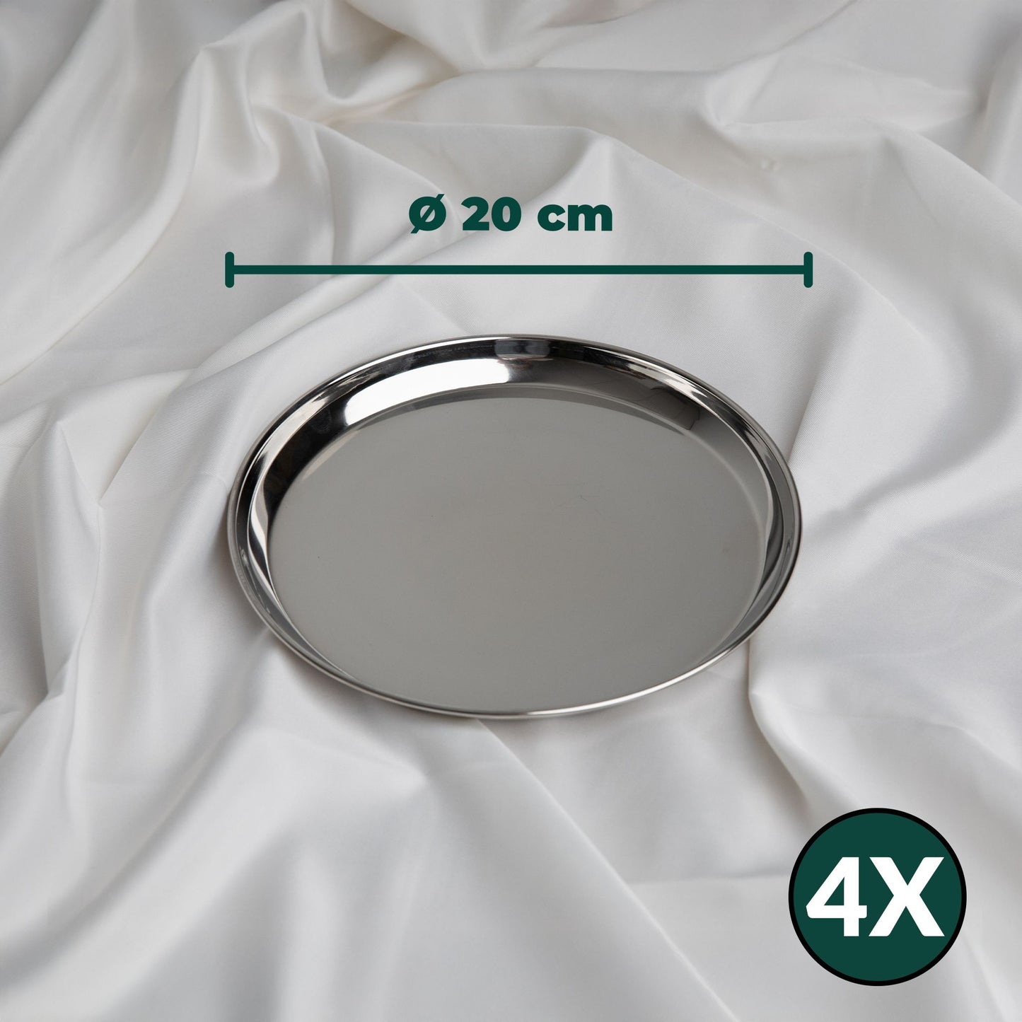 Stainless steel meal plates