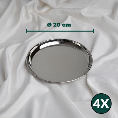 Stainless steel meal plates