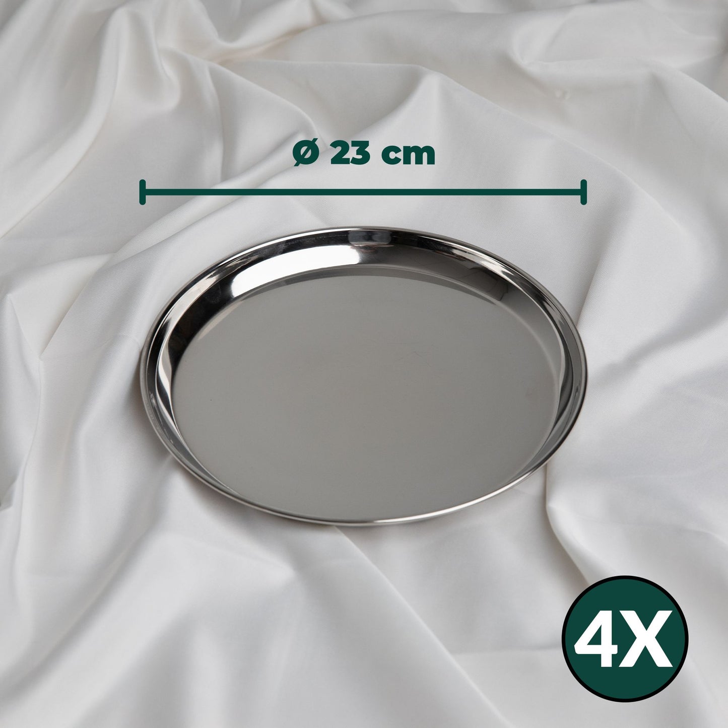 Stainless steel meal plates