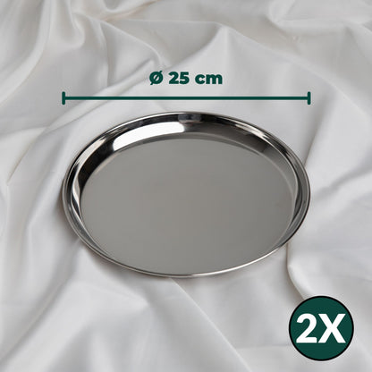 Stainless steel meal plates