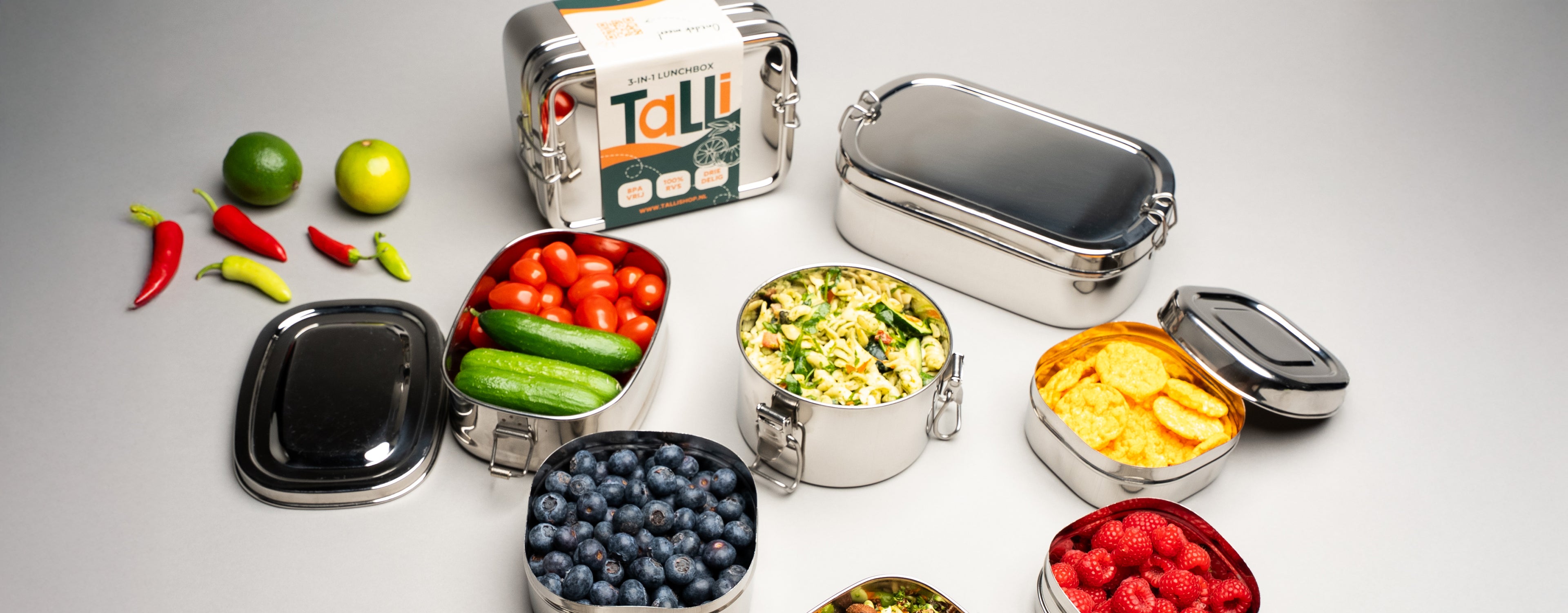 rvs lunchboxen en bento boxen