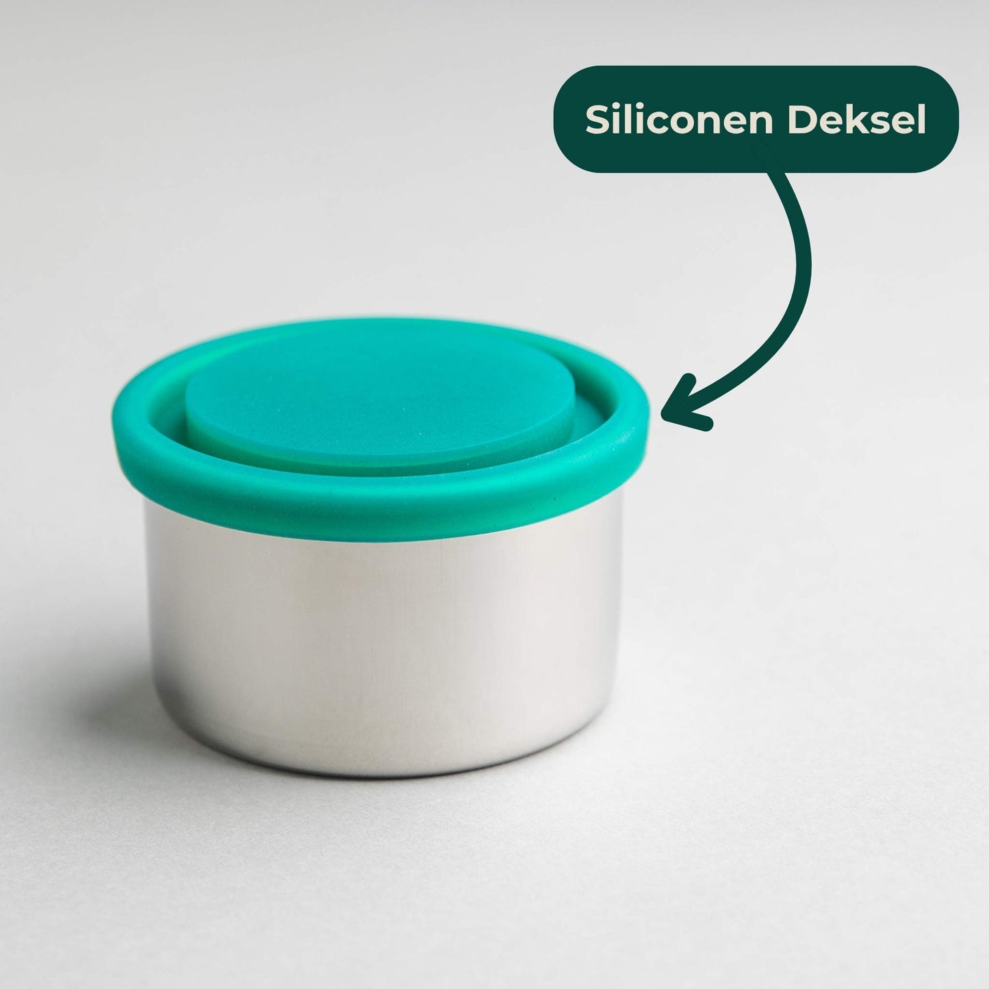 RVS fruitbakje met siliconen deksel. 