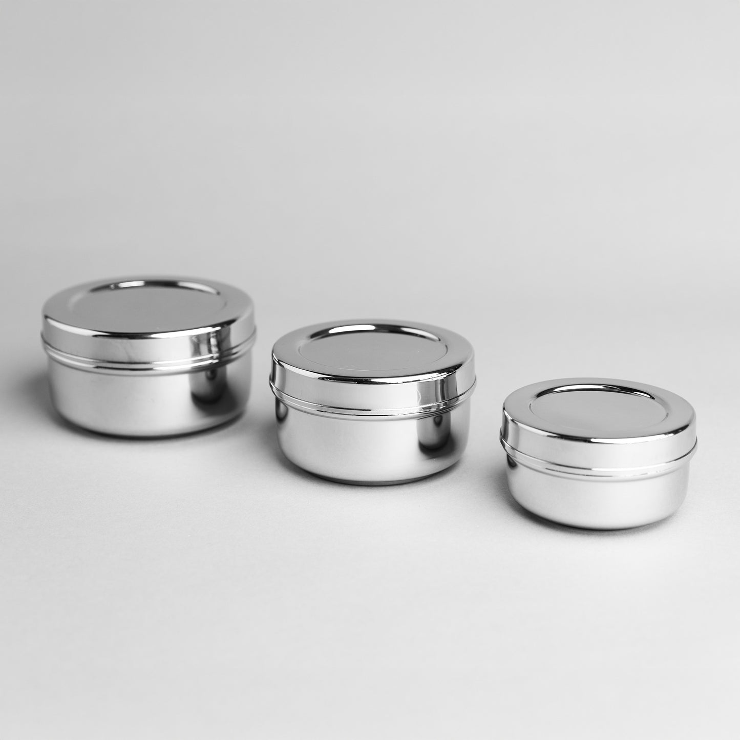 RVS snackboxen van groot naar klein