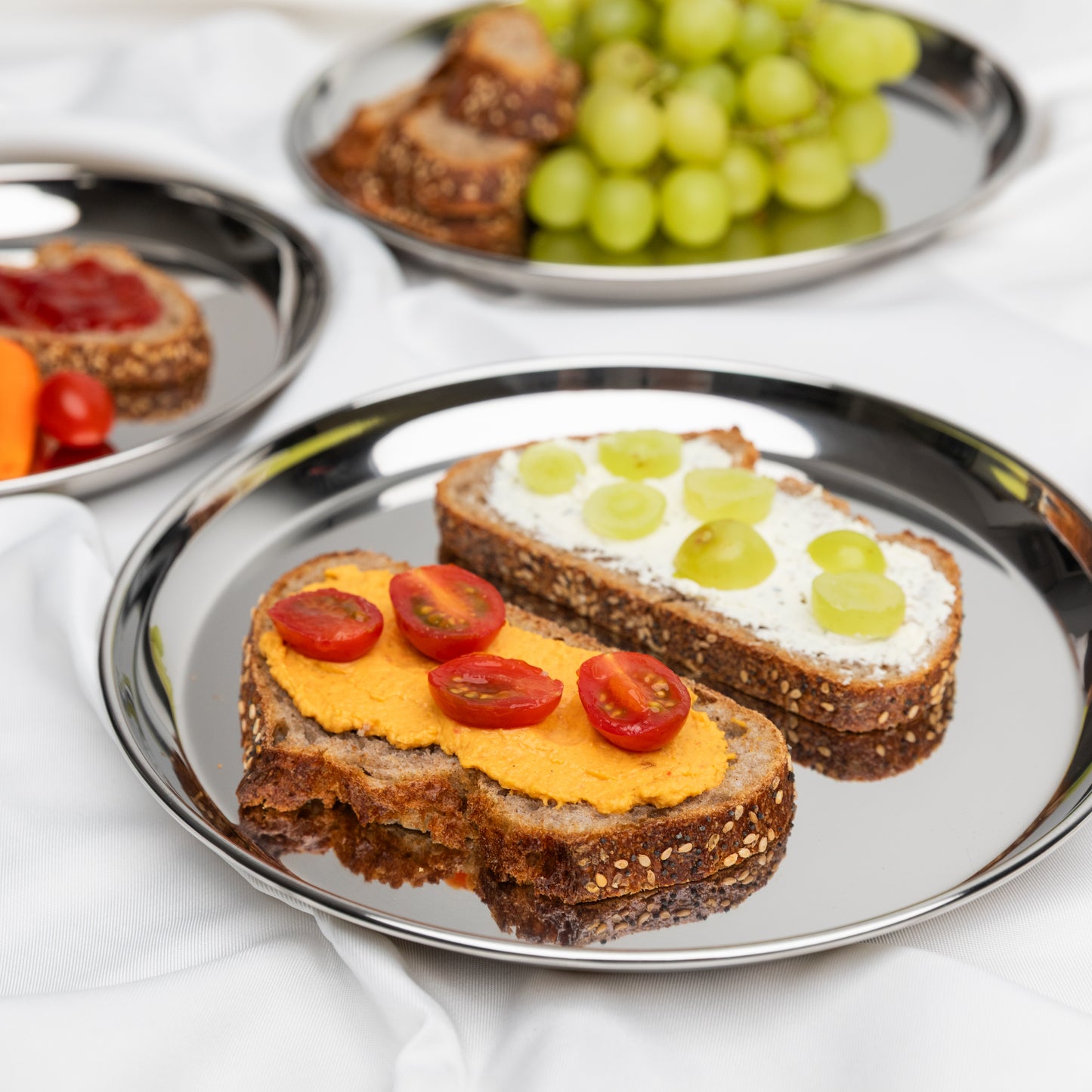 Stainless steel meal plates