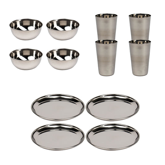 Stainless Steel Camping Set (4 Persons)