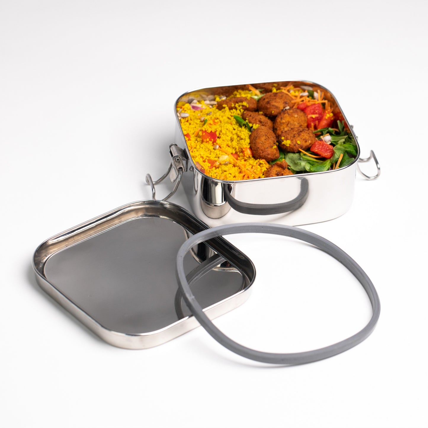 Stainless Steel Lunch Box Leakproof Square