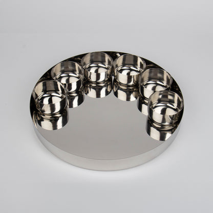 thali bord uit india met 6 schaaltjes